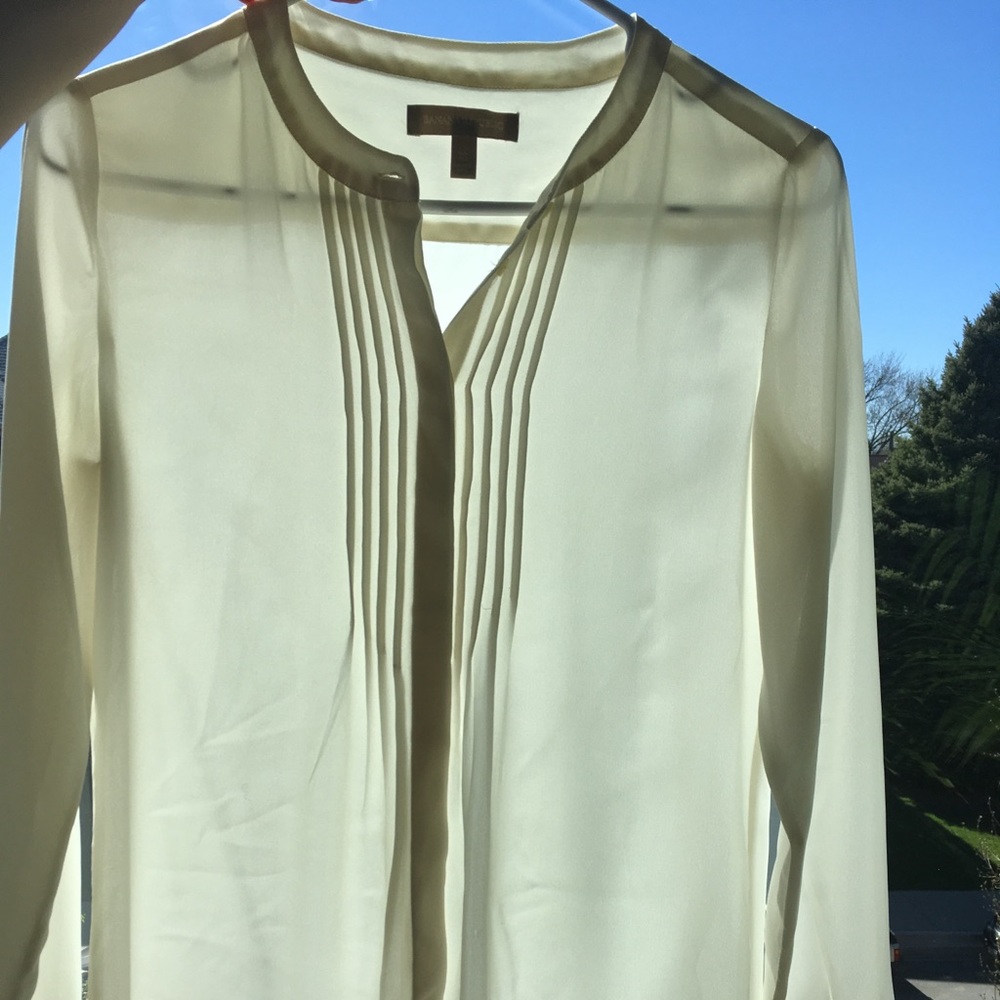 Collarless White Button Down - image 2